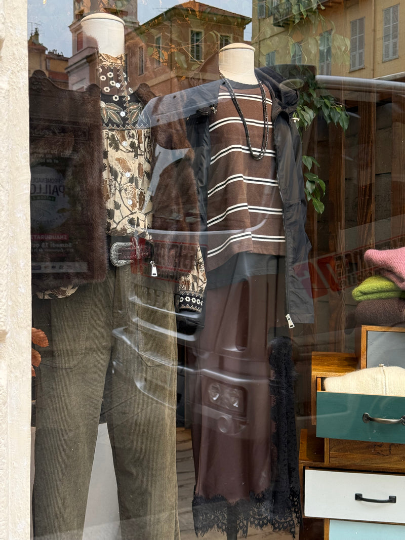 Jupe en satin et dentelle Luna - 2 couleurs