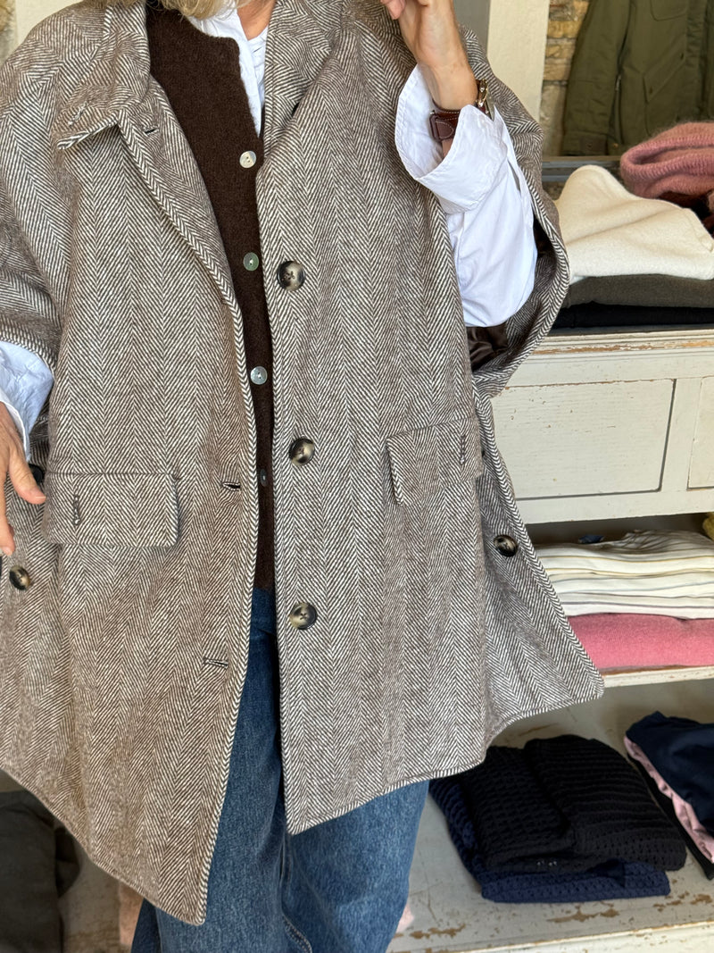 Manteau cape Chevron