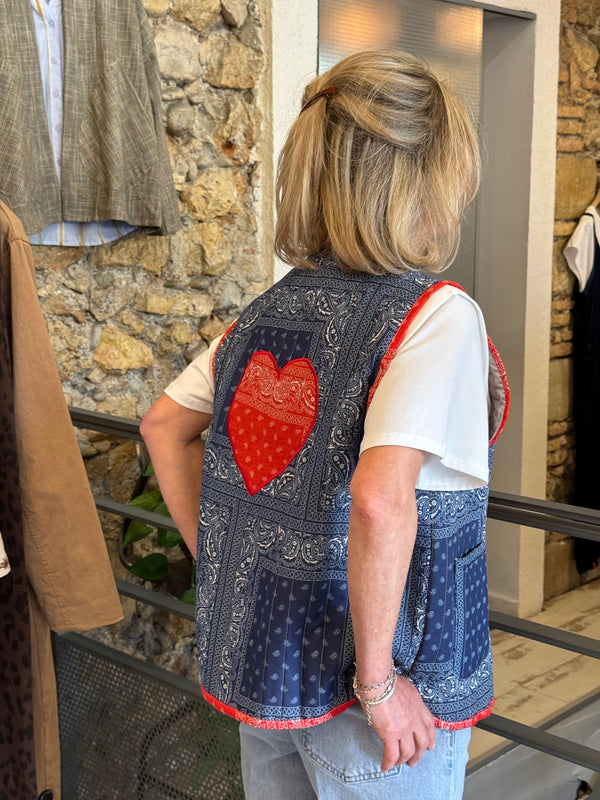 Veste bandana Lilia marine