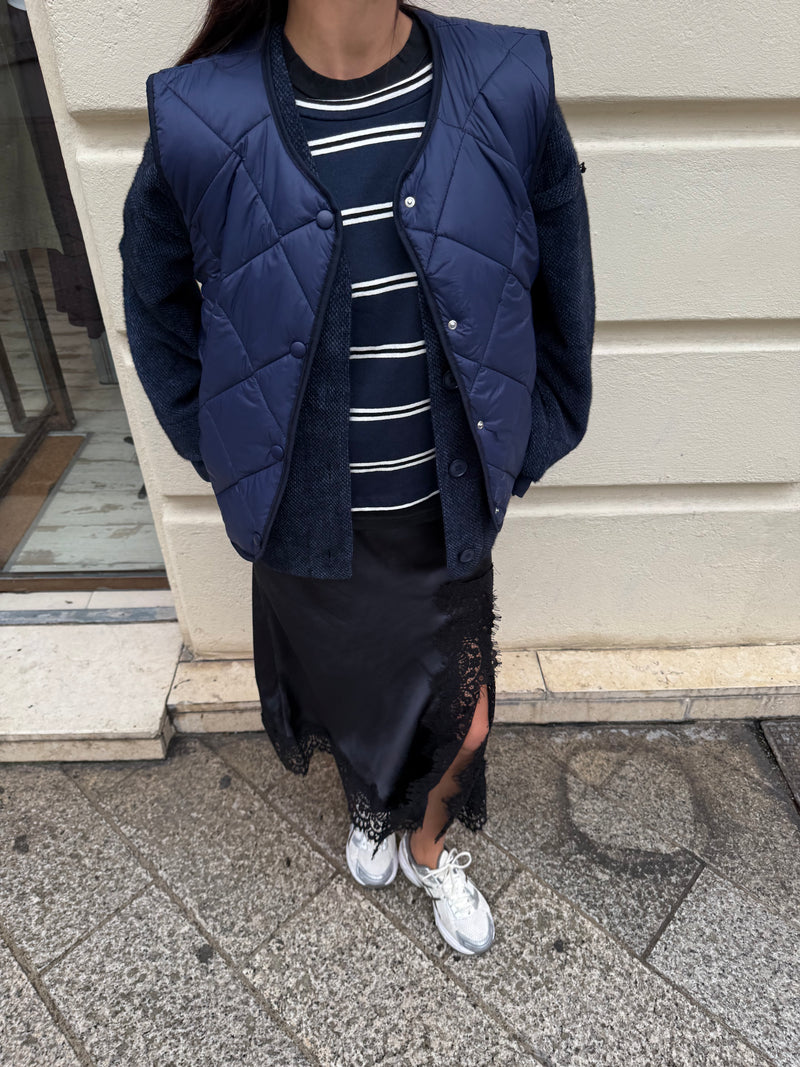 Jupe en satin et dentelle Luna - 2 couleurs