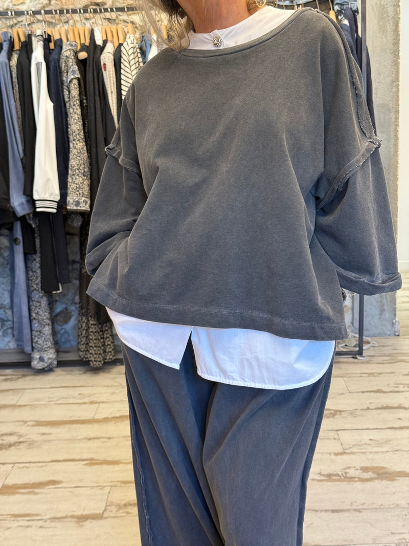 Sweat-shirt Mina manches courtes - 2 couleurs