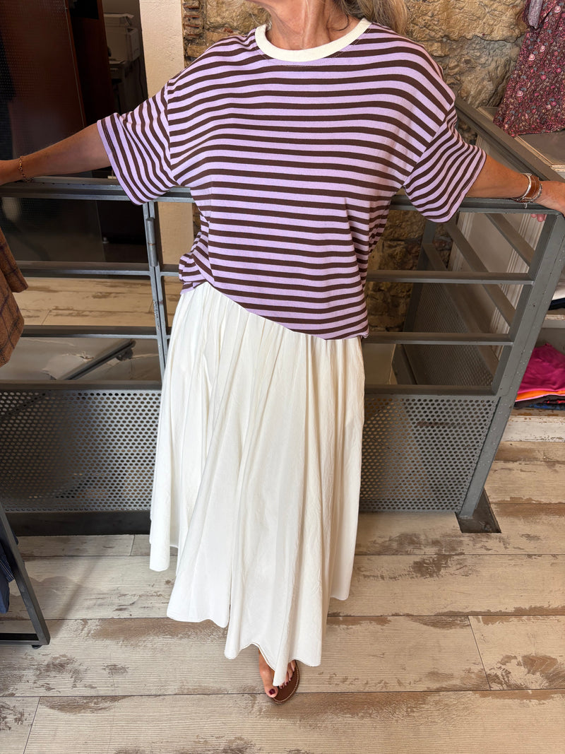 Jupe longue en coton unie Hanna