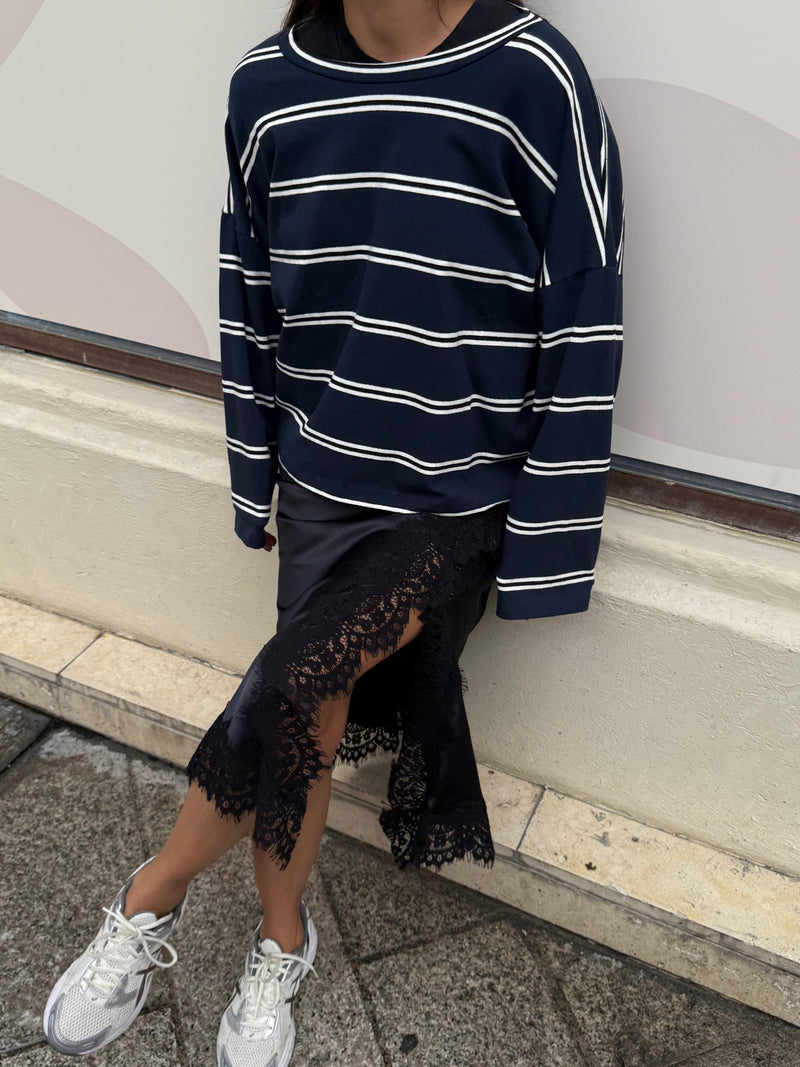 Jupe en satin et dentelle Luna - 2 couleurs