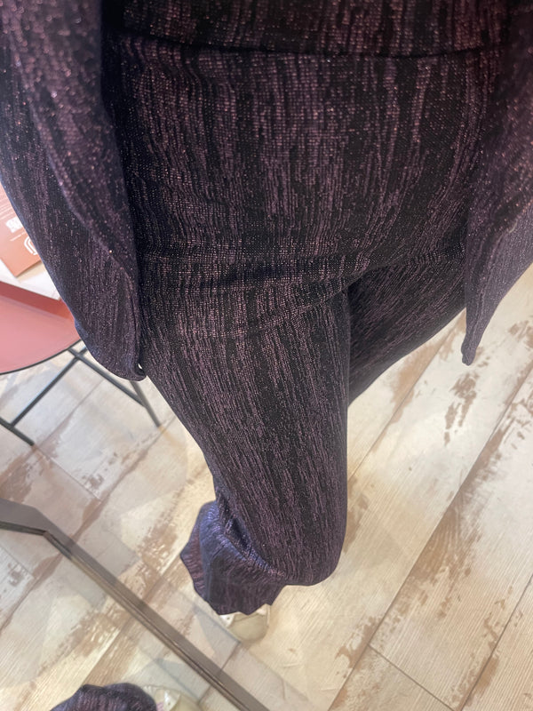 Pantalon façon lurex violet Emmy