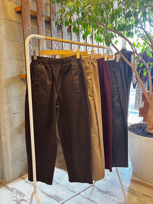 Pantalon Magic uni en coton épais - 4 couleurs