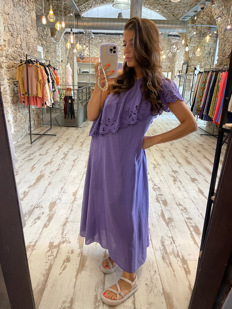 Robe asymétrique Mila violette
